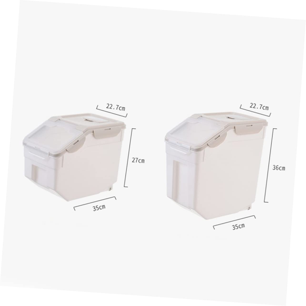 UPKOCH Contenitore per Crocchette Animali Domestici in Pp Design Ermetico e Affidabile, Barile Beige Semplice e Raffinato, per Conservare Cibo Asciutto e Alimenti per Animali