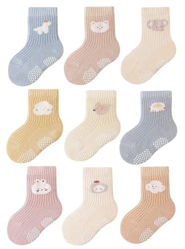 Baby Grip Socks Non Slip Grips Girls Boys Ankle Crew Newborn Infant Toddler Kids Casual Anti Skid Socks