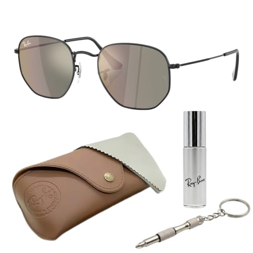 Image of Ray-Ban RB3548N HEXAGONAL FLAT LENSES Square-Round Shape Sunglasses for Men & Women with Official Eyewear Kit