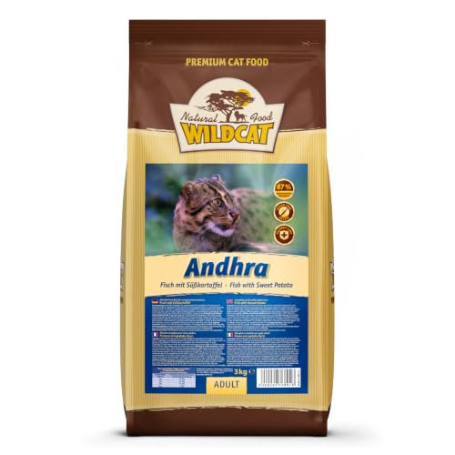 Wildcat - Andhra Fisch & Süßkartoffel - Adult Trockenfutter für Katzen - 3kg