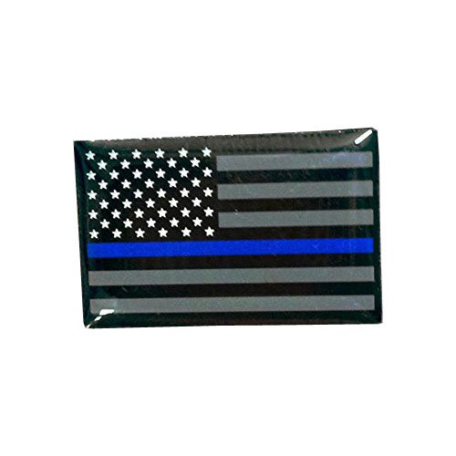 Rescuetees Thin Blue Line Flag Police Pin