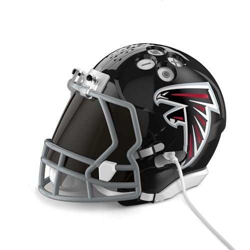 Image of NFL Echo Dot Bundle: Includes Echo Dot | Glacier White and Limited-Edition NFL Helmet Stand | Atlanta Falcons