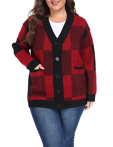 Image of Shiaili Warm Plus Size Sweater Coats Soft Stretched Cardigan for Women