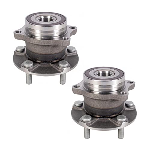 Image of TRQ 2 Piece Rear Wheel Bearing & Hub Assembly Set Compatible with 2008-2014 Subaru Impreza