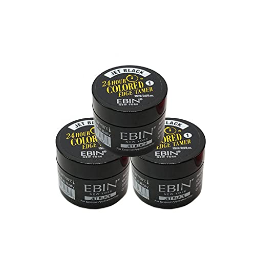 EBIN NEW YORK 24 Hour Colored Edge Tamer, Jet...