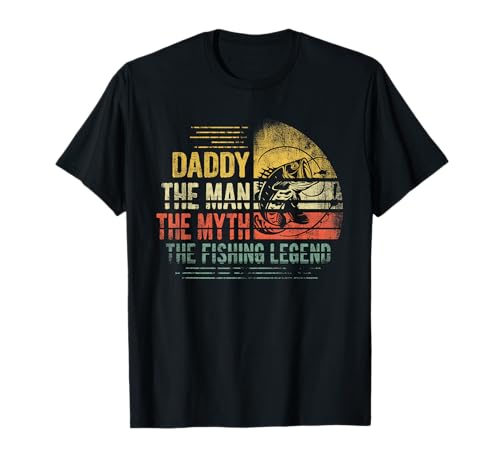 Retro Vintage Reel Cool Daddy Fishing Father's Day T Shirt