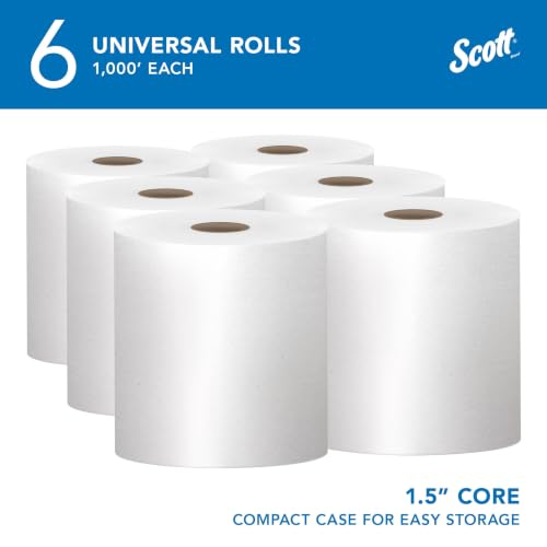 Image of Scott Professional Hard Roll Paper Towels, Bulk, 6 Rolls x 1000' (01005)