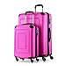 Produktbild Happy Trolley - 2er Koffer-Set Trolley-Set Rollkoffer Hartschalen-Koffer Reisekoffer Lugano sehr leicht, TSA, (S+XL), Pink