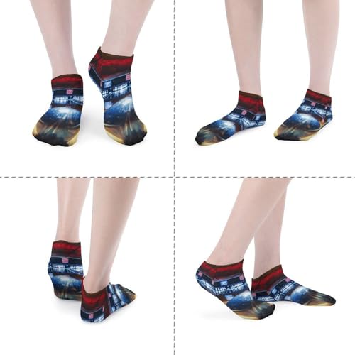 Bowling Socks Low Cut Ankle Sock Short Socks Casual Socks Running Hiking Socks 5 Pairs Unisex4