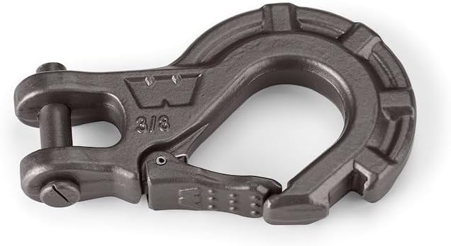 92090 Gancho de cabrestante de acero Epic de 3/8": capacidad de 6 toneladas (12,000 lb), negro | acero forjado, acabado con revestimiento electrónico, máxima protección, abridor de bebidas integrado, negro