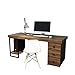 Produktbild LiangDa Computer-Schreibtisch Einfache Schreiben Computer Tabellen Aktenschränke Industriemetall Lagerung Holz Und Home-Office Office-Tisch-Studie (Color : Walnut, Size : 140x70x75cm)