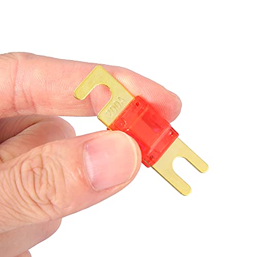 X Autohaux 5Pcs 200A Afs Mini Anl Fuses Replacement For Car Truck Motorcycle Boat Audio Cds #TOP5