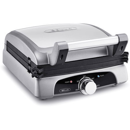 Bella 8-in-1 Grill, Opens to 180 Degrees for Increased Capacity and Flexibility