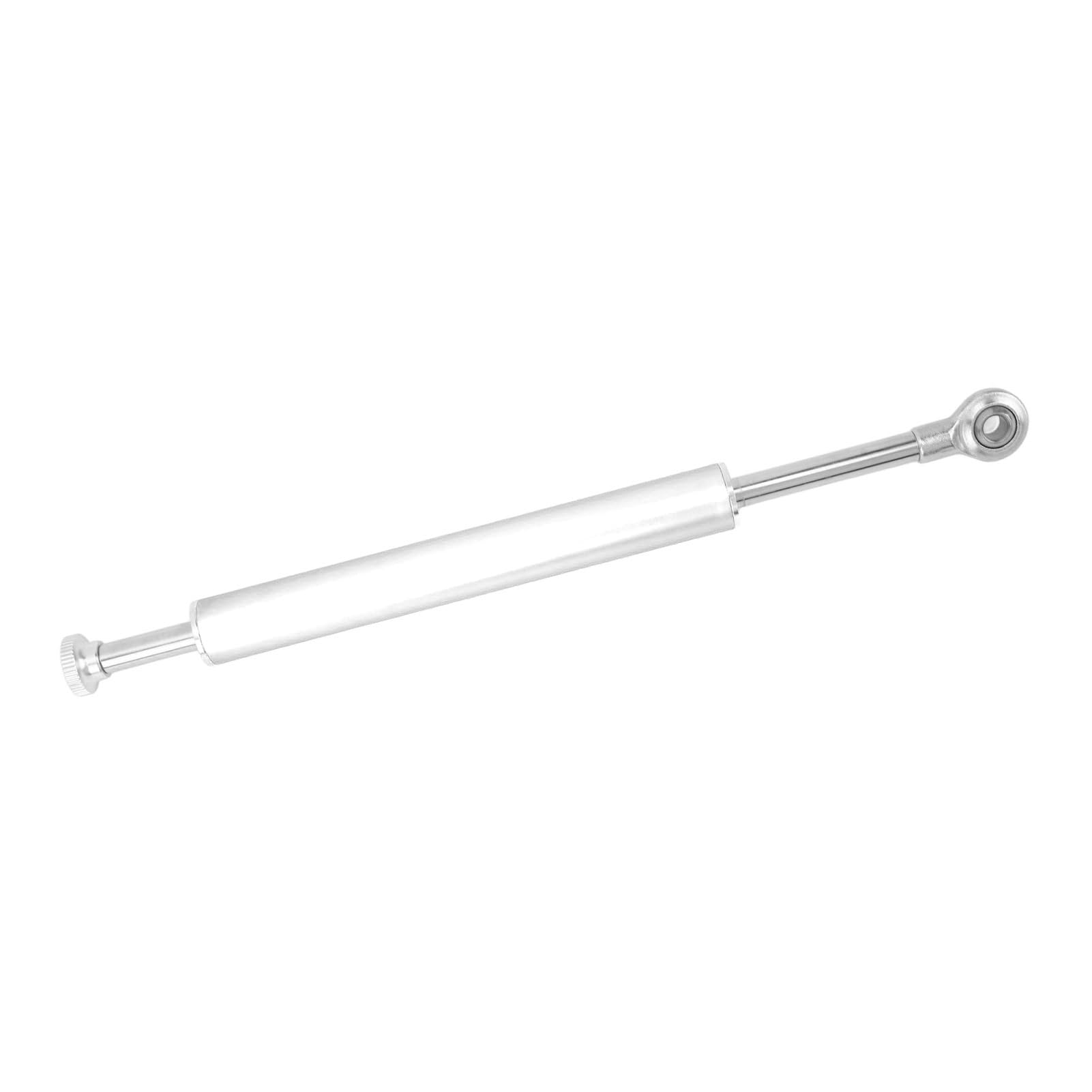 Einstellbarer Lenkungsdämpfer-Stabilisator, Motorrad-Lenkungsdämpfer 330 Mm Universal-Aluminium-Lenkungsdämpfer-Stabilisator für die Meisten Motorräder (SILVER)