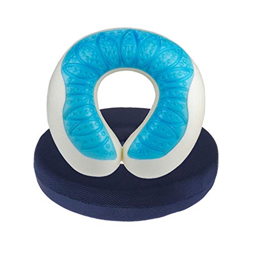 Baoblaze Ortopédico Assento De Cadeira Cóccix Almofada De Espinha De Memória Kit De Almofada De Resf