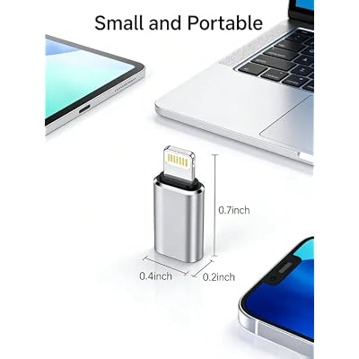 [2-Pack] USB C to Lightning Adapter, Type C to Lightning Adapter Support PD Fast Charging & Data Sync Compatible with iPhone 14/13/12/11/X/XR Pro, iPad, AirPods Not for Audio/OTG
