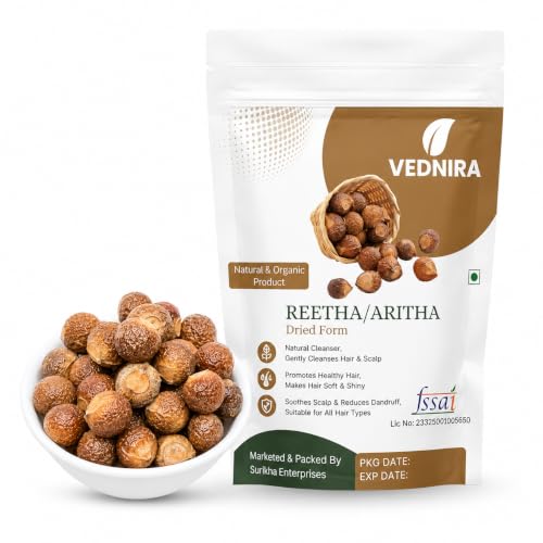 Image of Natural Soap Nut 1kg Aritha /Reetha /Ritha /Soapnuts /Poonthikottai (Sapindus Mukorossi) | Raw Dried Hair Wash Herb for Dandruff Control, Hair Growth & Smooth Shiny Hair | Chemical Free