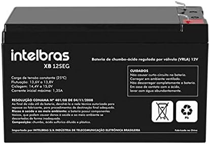 Bateria VRLA 12V XB 12SEG Preto Intelbras