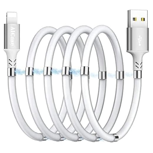 Magnetic Charging Cable,(3FT) Super Organized Charging Magnetic Absorption Nano Data Cable for Phone 11/XS/XS Max/XR/X/8/8 Plus/7/7 Plus/6s/6s Plus/6/6 Plus/SE/5s/5c/5/Pad/Pod
