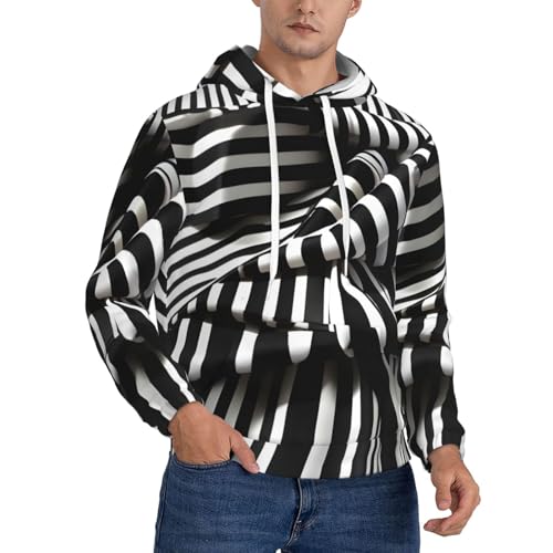 Sweat à capuche à rayures pour vos moments de détente et sorties urbaines
