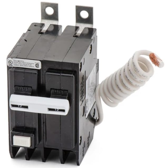 Generic QBGFT2015-15 Amp GFCI Circuit Breaker Bolt-On - 15 Amp - 2 Pole - 240 Volt