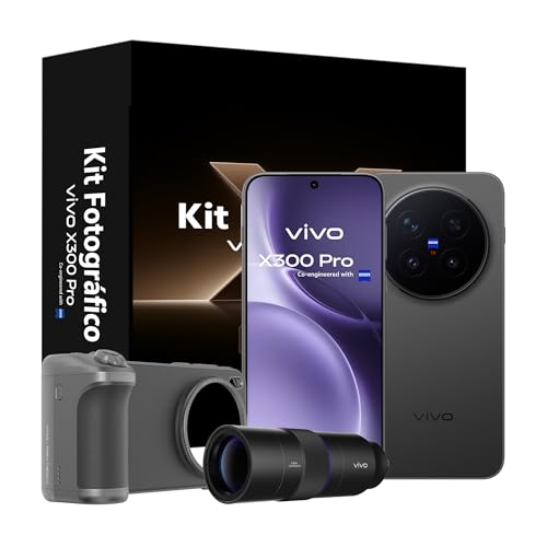 vivo X300 Pro Móvil 5G, 16GB + 512GB, Pantalla Plana de 6,78', cámara con teleobjetivo ZEISS APO de 200MP, procesador MediaTek Dimensity 9500, Smartphone con Kit de fotográfico,...