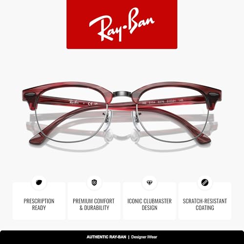Image of Ray-Ban RX5154 Clubmaster Square Eyeglasses for Men for Women
