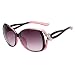 HUAYI Unisex UV400 Outdoor Retro Bowknot Large Frame Sunshade Sunglasses