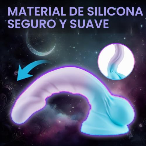 Miniatura 3 de Dildo De Silicona Para Mujer De 20 Cm, Con Potente Ventosa, Estimulador De Punto G Y Punto P En Degradado De Macarrón De Ensueño, Dildo Anal Realista, Dildo De Succión, Adecuado Para Mujeres O Hombres