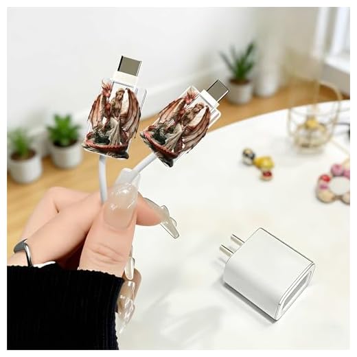 2pcs Acrylic Dragon Queen Cable Protector, Type-C Compatible, Anti-Break Data Cable Cover, Beautiful and Durable Charging Cable Protective Case, Perfectly Ideal