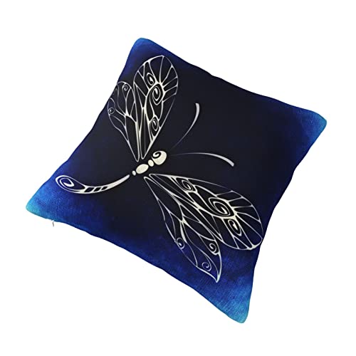 Limhibu Dragonfly Blue Throw Pillow Covers 18X18 Inch Farmhouse Home Room Decor For Bedroom Living Room Sofa Car Cushion Pillow Case (Cbghh6534) #TOP2