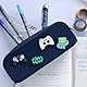 Online Federmäppchen Game Time Pins I Stylische Federtasche für Mädchen & Jungen, ideal für Schule, Uni & Büro I Pencil Case mit praktischem Reißverschluss zur Aufbewahrung von Stiften & Kosmetik