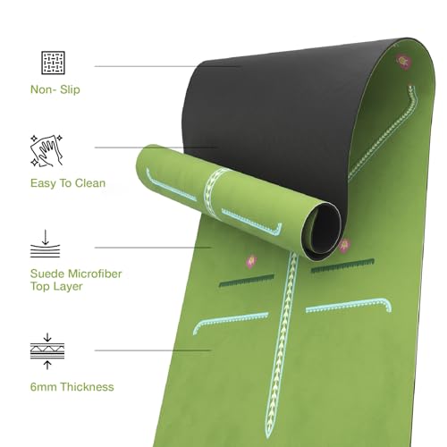 Image of Lifelong Suede & Natural Rubber Yoga Mat for Woman & Man | Non-Slip & Anti-Skid | 4mm Yoga Mat for Man |Exercise Mat for Yoga, Workout & Pilates | Gym Equipment for Home Workout | Free Carry Bag (Green)