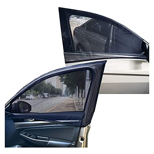 Car Front Window Sun Shade, Car Window Shades, For Side Windows Stretchable And Breathable Mesh Sun Shade For Car Window - Sun Glare, Uv Rays And Privacy Protection 2 Packs #TOP6