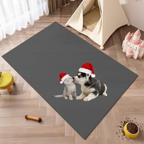 FabriGBrix PVC ���ی�}�b�g �h�� �L���~���J�[�y�b�g �y�b�g�V�[�c �􂦂� �唻 80×120cm 100×140cm 160×200cm �g�C�����~���}�b�g ���L�e�p �N�b�V���� ����4mm �h�A ���L �h�� �R�� �J�b�g�\ �t�F���X�E