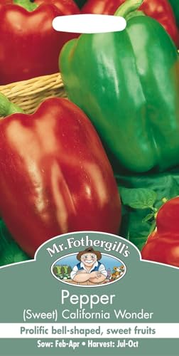 Mr Fothergills 22112 Vegetable Seeds Pepper (Sweet) California Wonder Green Red