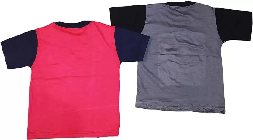 Image of Baby Boys & Girls Dress Cotton Blend Unisex T-shirts and Shorts Pant, Multicolor-Set of 5