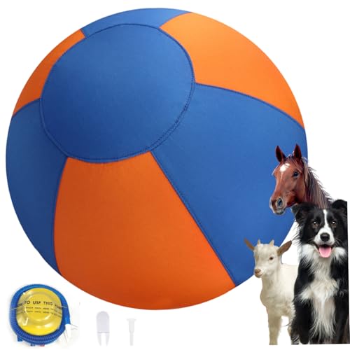 Hüteball für Hunde, 45, 7 cm großer PVC-Hüteball mit Polyester-Überzug mit Reißverschluss, kratzfest, interaktives Mehrzweckspielzeug für Pferde und Schafe, Hundeball, Hundespielzeug, Ball für Hun