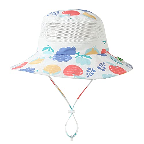 Image of Home Prefer UPF50+ Wide Brim Sun Hat Boys Girls Sun Protection Hat Zoo Beach Swim Safari Bucket Hat for Baby Toddler Kid