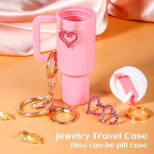Image of 8pcs or 12pcs Mini Tumbler Keychain for Stanley Cup Cute Chapstick Holder Key Chain Charms Backpack for Women Girls