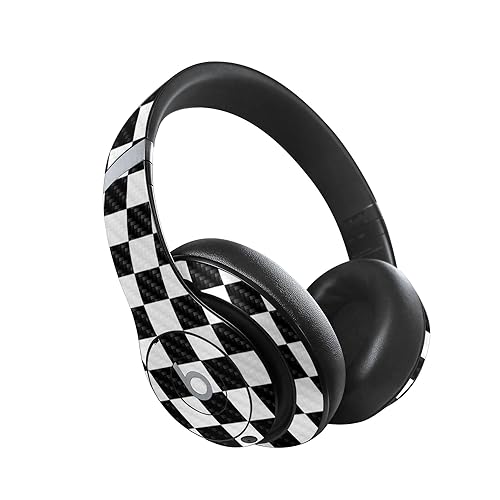 Image of MightySkins Carbon Fiber Skin Compatible with Beats Studio Pro - Check | Protective, Durable Textured Carbon Fiber Finish | Easy to Apply, Remove, and Change Styles