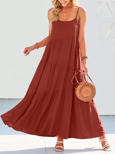 Image of ANRABESS Women Summer Casual Loose Sleeveless Sundress Spaghetti Strap Flowy Boho Linen Beach Vacation Maxi Long Dress