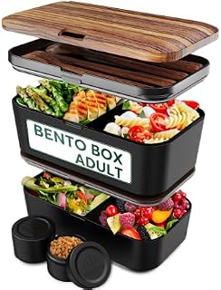 Umami Adult Bento Box with Waterproof Tools and Sauce Jars for Adults