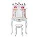 Teamson Kids Dreamland Princess Play Vanity Set with Mirror, Shelf, Storage Drawer, Stool, and Accessories for 12