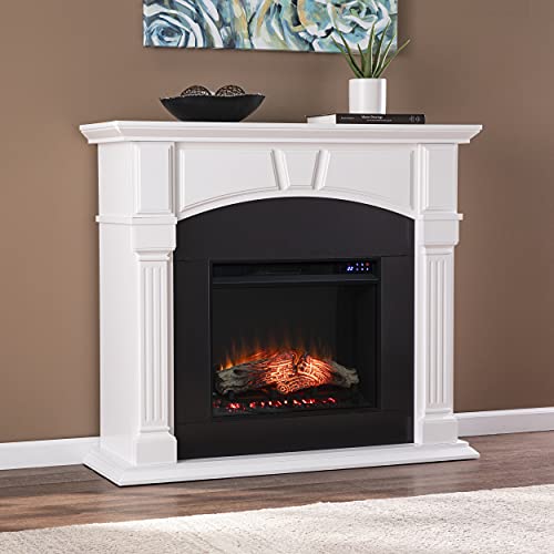 Altonette Electric Fireplace, White And Black #TOP4