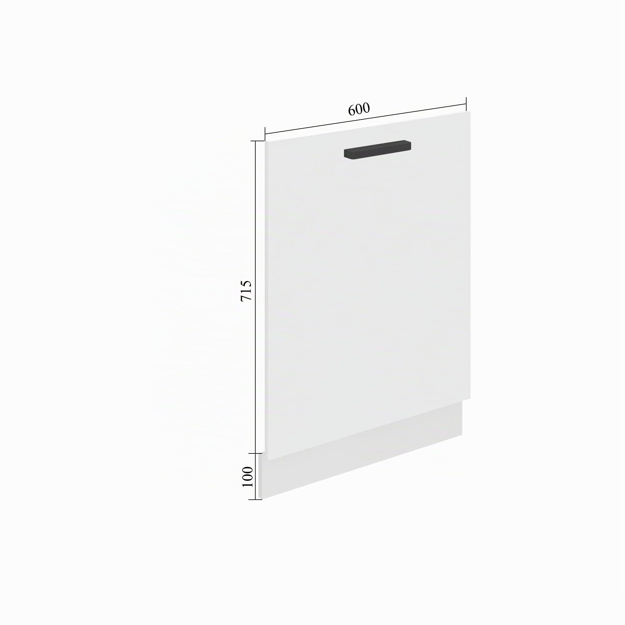 BELINI façade Lave-Vaisselle 60 cm, sans Plan de Travail, Rouge Brillant | Habillage de Porte Lave-Vaisselle, Meuble et Accessoire pour Cuisine, 1,6 x 60 x 71,5 cm