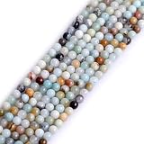 Sweet & Happy Girl's Store 4 mm Rondes Amazonite Pierre Pierre précieuse Perles Strand 38,1 cm Fabrication de Bijoux Perles