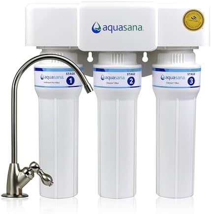 Aquasana Under Sink Water Filter | 3-Stage Max Flow Claryum Filtr...