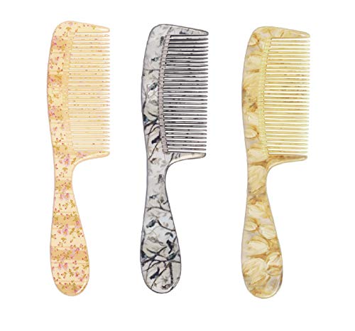 Image of Lily Multicolour Grooming Hair Handle Combs For Women, Pack of 3