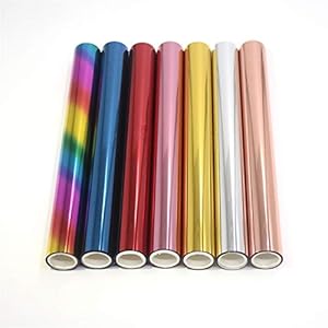 5mx19.3cm Toner Reactive Foil Paper Gold Red Silver Wrapping Paper for Card Making Sparkling Craftwork Scrapbooking Paper Crafts Handmade Foil by LaserPrinter and Laminator
